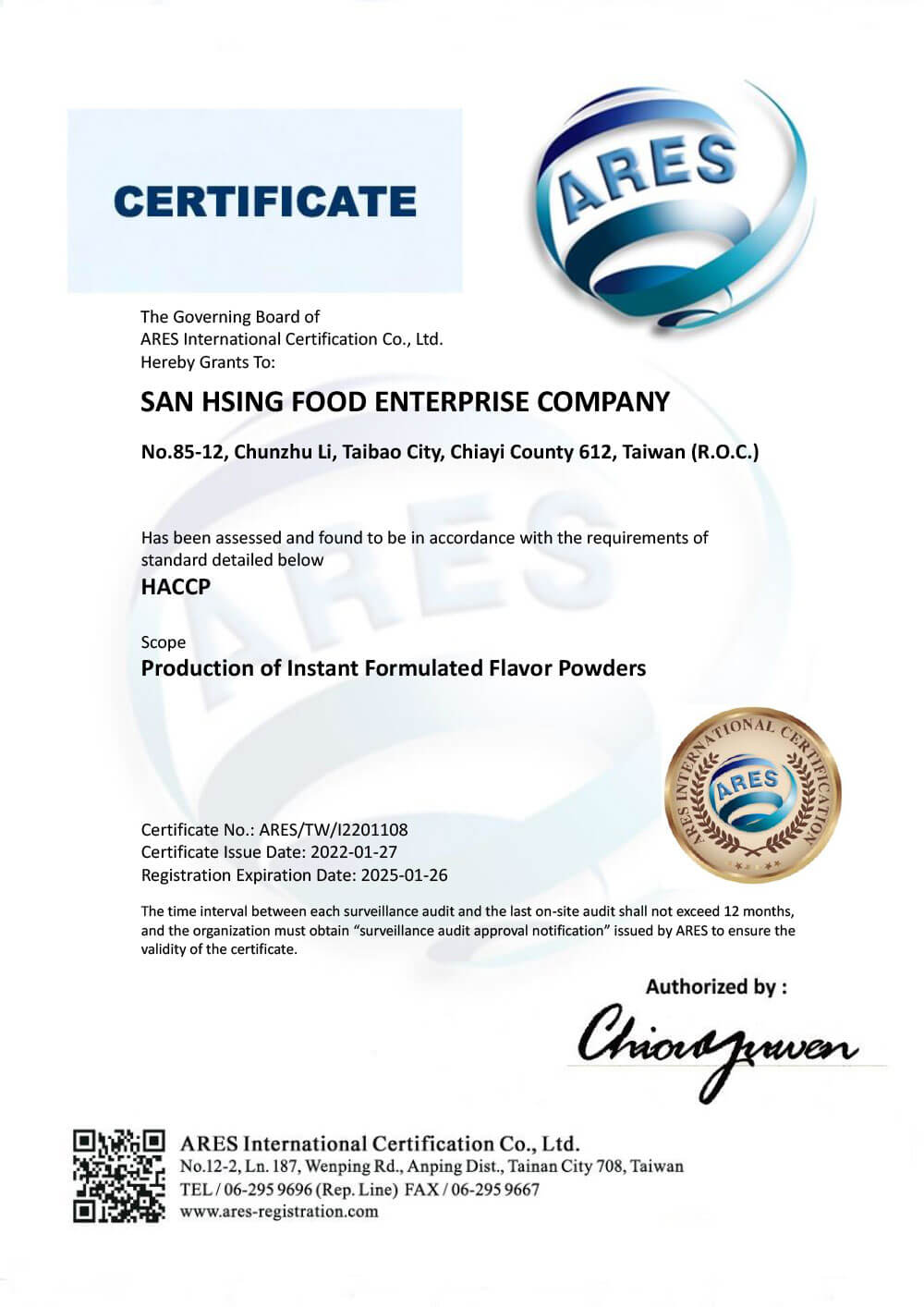 HACCP Certification